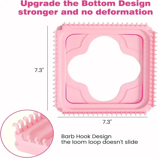 Potholder Loom Kit, 7.3" Weaving Loom Kit with 432 Craft Loops in 12 Colors {3}