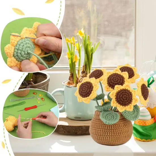 Sunflower Crochet Kit Beginner {5}