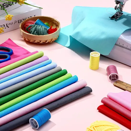 50 Pcs 10 x 10 Inch Cotton Fabric Bundle Square Multicolor Fabric {3}