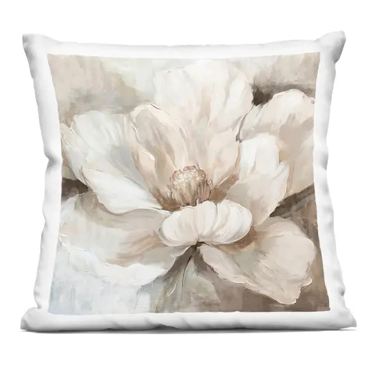 Stupell Industries Lush Bloom in White Indoor Pillow, 18 x 7 x 18 {1}