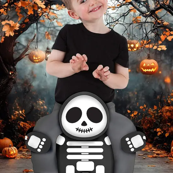 Toddler Halloween Costume Skeleton Ride Style {5}