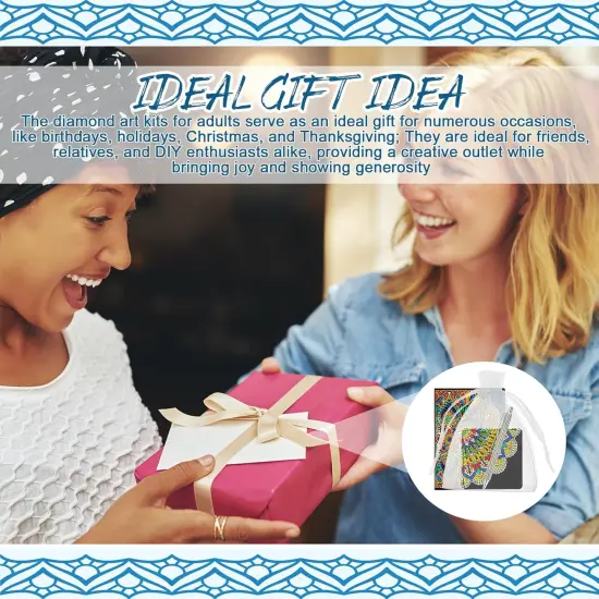 Kits for Women 5d Mandala Diamond Painting Notebook Art Bookmarks {5}