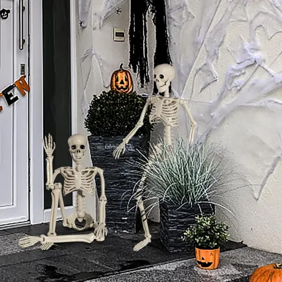 3ft Halloween Skeleton Full Body Posable Joints Skeletons(2Pcs) {5}