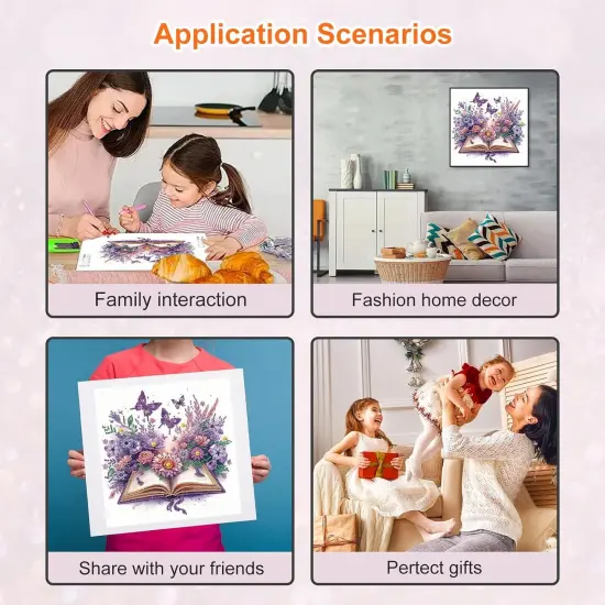 5D Special Shape Diamond Art Kits for Beginners, Crystal Rhinestones, 12&times;12 Inch {3}