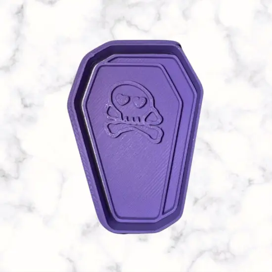 Coffin Cookie Cutter with Stamp Option {3}