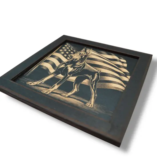 Framed Art - CUSTOM - Doberman - Dog {5}