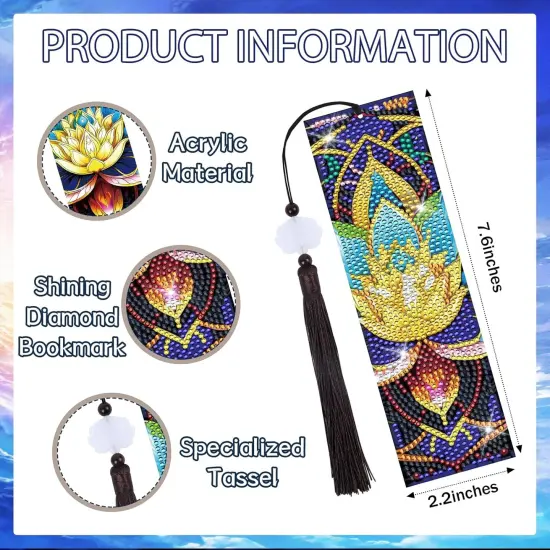 8 Pcs Diamond Art Painting Bookmarks Kit {3}