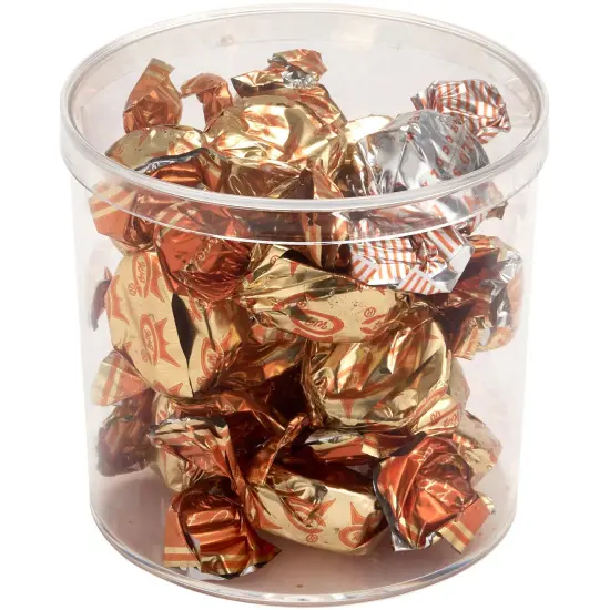 Pioneer Plastics 115C Clear Cylinder Plastic Container, 3.375" W x 3.125" H {4}