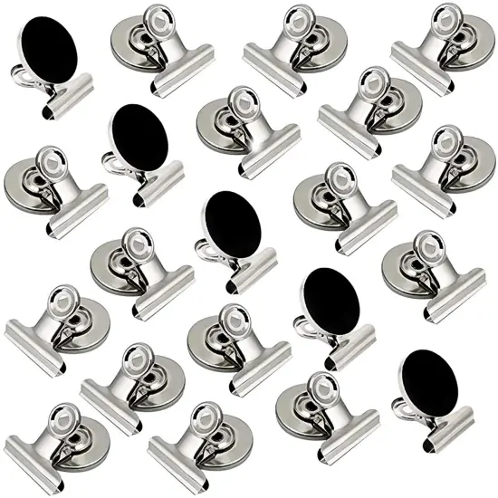 20 Pieces Fridge Refrigerator Magnets, Strong Magnetic Clips for Whiteboard, Office, Locker, Photo Displays, Heavy Duty Magnetic Clips (30mm Wide) {2}