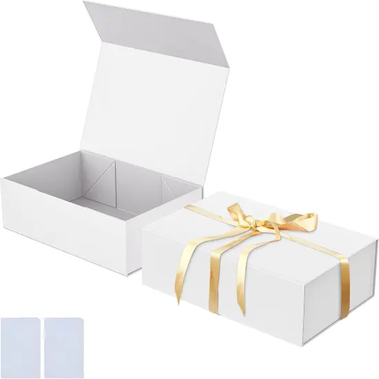 Luxury Large Gift Box 13.8"x9"x4.3" Storage Box Ribbon Magnetic Closure for Luxury Packaging Box for Mother's Day, Birthdays, Bridal Gifts,Weddings {2}