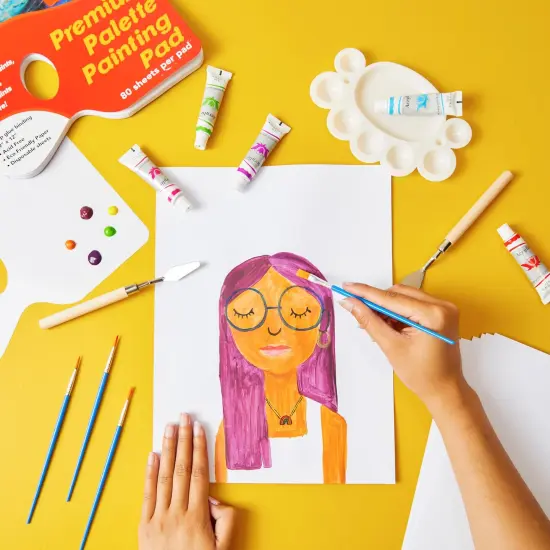 DIY Acrylic Paint Set with Palette Pad, Paints, Brushes, Art Knives (32 Pieces) {2}