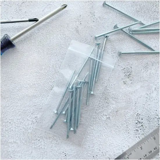 Plymor 3" x 5", 4 Mil Heavy Duty Zipper Reclosable Plastic Bags {4}