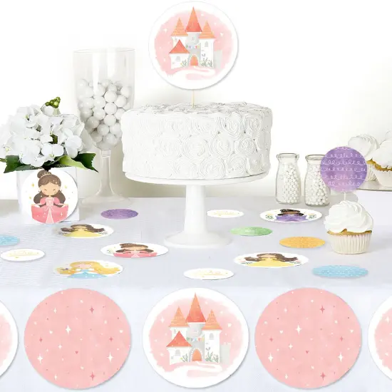 Big Dot of Happiness Princess Large Confetti, Princess Theme Birthday Party Table Decorations, Giant Circle Confetti - 27 Count {5}