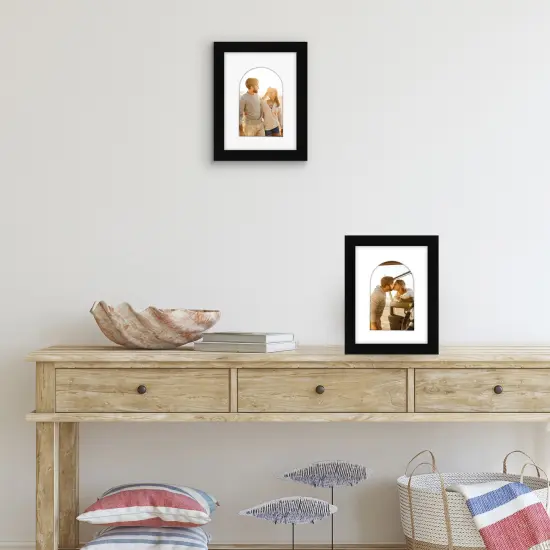 Americanflat Picture Frame with Arch-Shaped Mat - Ideal for Any Room, Living Rooms, Dorm Room {11}