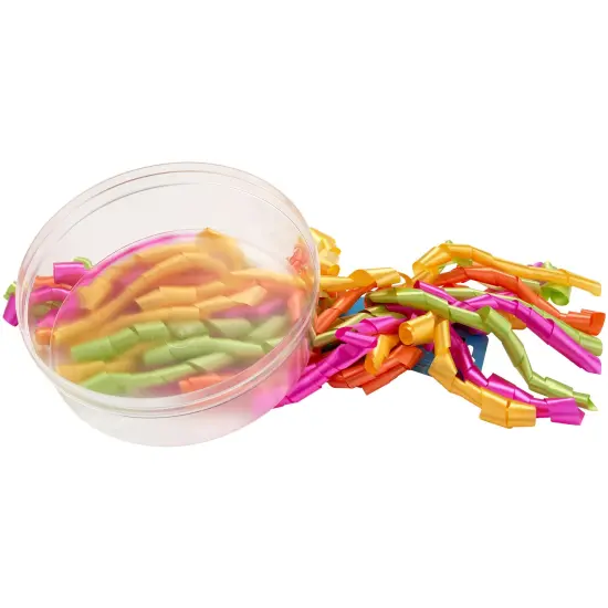 Pioneer Plastics 183C Clear Round Plastic Container with Frosted Bottom, 6.875" W x 2.625" H {6}