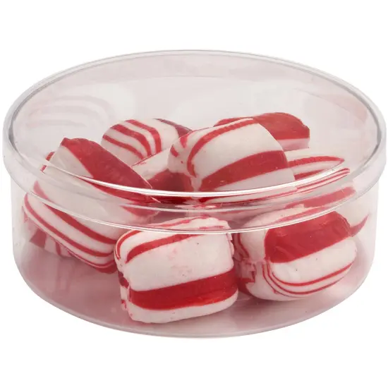 Pioneer Plastics 022C Clear Round Plastic Container, 2.75" W x 1.0625" H {4}