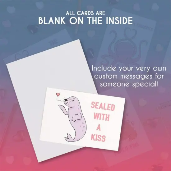 Bright Creations 48 Pack Animal Pun Valentines Day Cards with Envelopes, 4x6 Funny Valentine Cards for Love Notes, 6 Cute Designs for Special Occasions Multicolor {6}