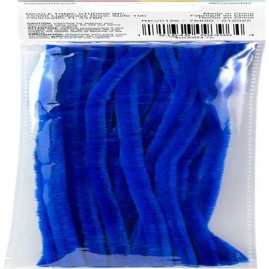 CousinDIY Chenille Stems 6mmx12" 25/Pkg-Dark Blue {4}