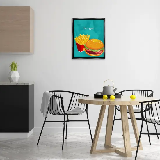 Stupell Industries Satisfying Burger & Fries Floating Frame Design by Kim Allen {2}