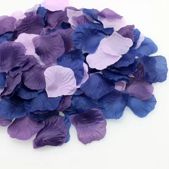 900PCS Purple Lavender Navy Blue Silk Rose Flower Petals Wedding Confetti {1}