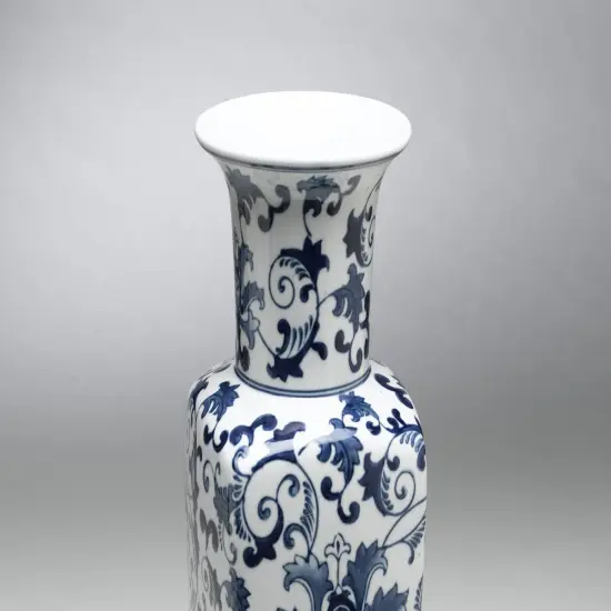AA Importing 59702 Square Blue And White Vase {4}