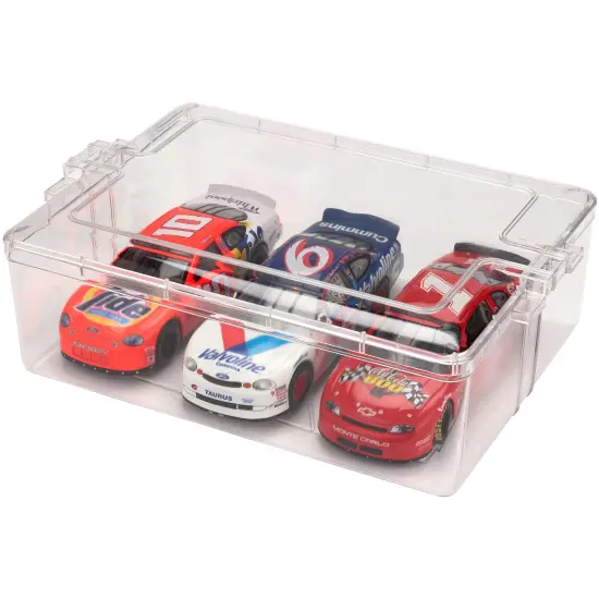 Pioneer Plastics 295C Clear Rectangular Plastic Container, 12.3125" W x 9.0625" D x 4" H {4}