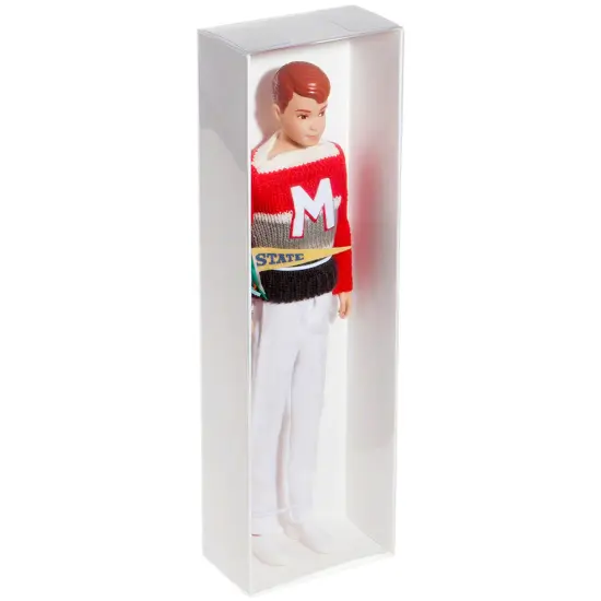 Collecting Warehouse Redoll Clear Folding Display Box with White Liners and White Elastic for 11-12 inch Dolls or Action Figures, 4" W x 2.25" D x 13" H {4}