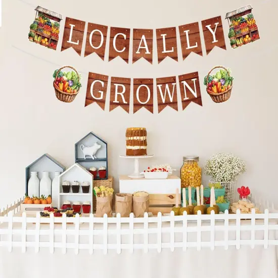 Baby Shower Decorations Locally Grown Pre-Strung Spring Fall Fruit {4}