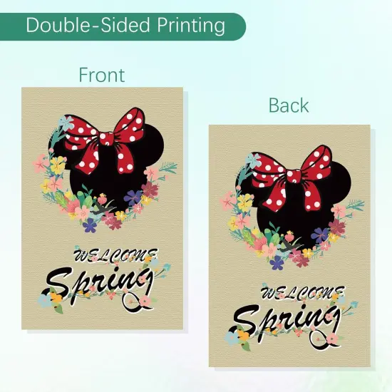 4 Packs Cute Mouse Seasonal Garden Flag Set, Double Sided Cartoon Mouse Yard Flags 12x18 Inch Burlap Outdoor House Flag Holiday Decorations for Summer Halloween Christmas Housewarming Gift {3}