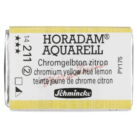 Schmincke Horadam Aquarell Watercolor - Chromium Yellow Hue Lemon, Full Pan {1}