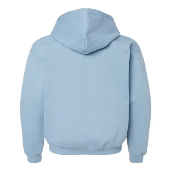 Gildan&reg; Youth Midweight Hooded Turtle Neck Long Sleeve Sweatshirt Stone Blue {2}