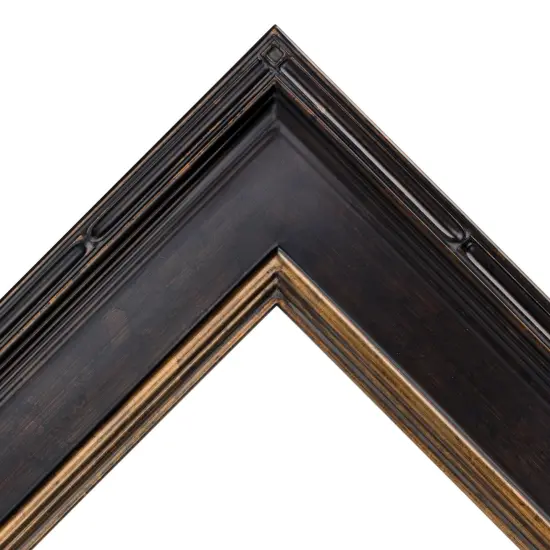 Creative Mark Museum Plein Aire Ornate Picture Frame - 15x30" - Antique Black W/ Gold - Pack of 2, High-End Antique Style Frames - Open Back with No Glass or Backing {4}