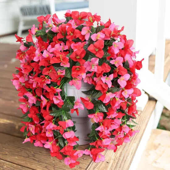 2pcs Fake Faux Bougainvillea Artificial Flowers Plants {1}