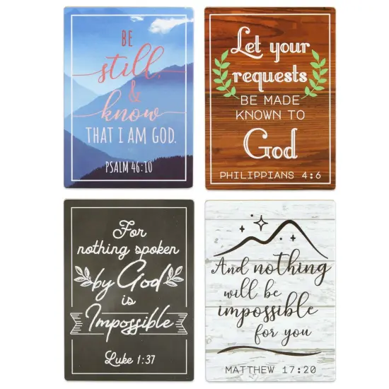 12 Pack Inspirational Refrigerator Magnets with Bible Verses, Christian Magnet with Scripture (3 Size) Multicolor {5}