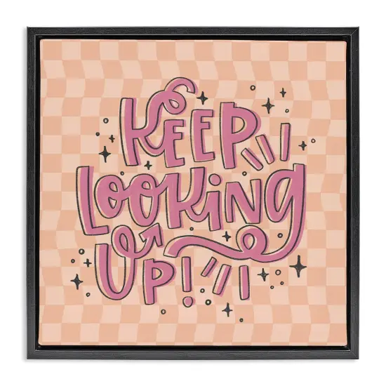 Stupell Industries Keep Looking Up on Checkered Floating Frame Design by Sarah Hickman {1}