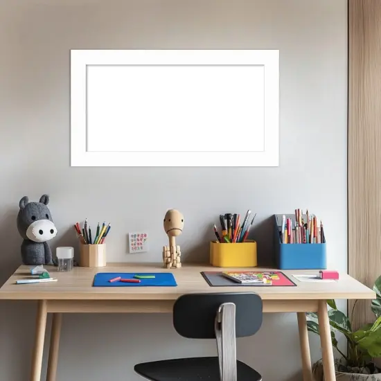 Basic Narrow Framed Dry Erase Magnetic Board White Narrow {5}
