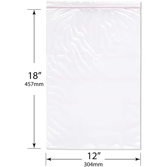 Plymor 12" x 18" (Pack of 100), 2 Mil Anti-Static Zipper Reclosable Plastic Bags {3}