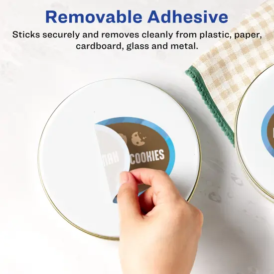 Avery Matte White Removable Oval Labels with Sure Feed Technology, Print-to-the-Edge, 3" x 5" {2}