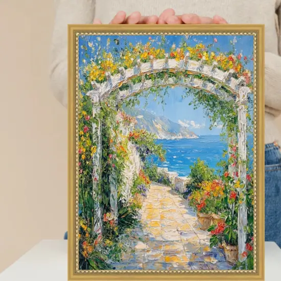 Narrow Bead Antique Gold Picture Frame 11x13 frame {2}