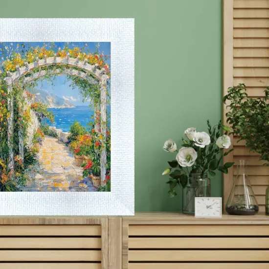 Wide Bright White Glitter Gloss Picture Frame 10x15 frame {4}