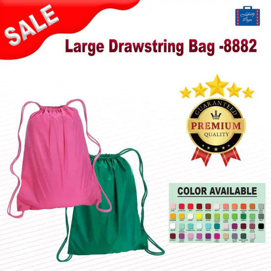 Liberty Bags&reg; Large Drawstring Bag NAVY {2}