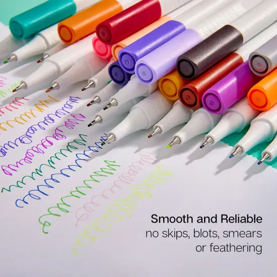 KINGART&reg; Fine Line Pens 24 Colors {6}