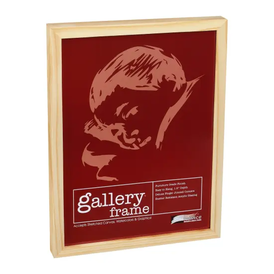 Ambiance Gallery Wood 1.5 Deep Picture Frames - 8-1/2 x 11" Natural Wood Frames, Shatter-Resistant Acrylic Glazing & MDF Backing, Horizontal or Vertical Wall Display {1}