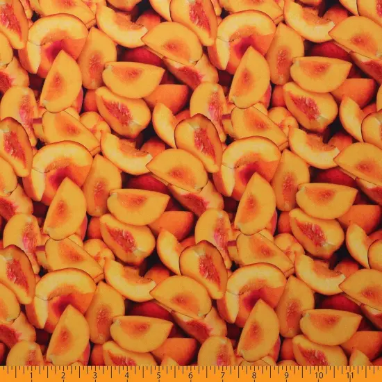 Mook Fabrics Fruit-Vegetables Cotton Fabric [45 in. Wide] - By The Yard Peaches {3}