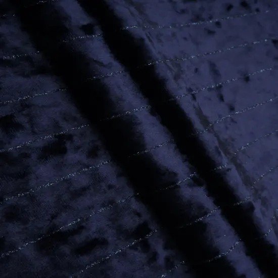 1 Yard Polyester Elastane Velvet 250 GSM Glitter Stripe Fabric Soft 59" Width IVORY {4}