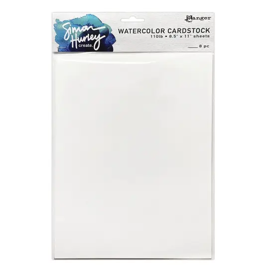 Simon Hurley create. Smooth Watercolor Cardstock-8 Pack {1}