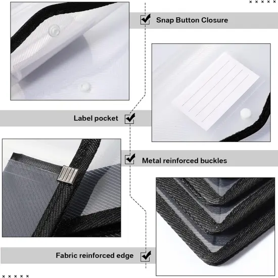 10 Pieces Plastic File Folders Envelope {2}