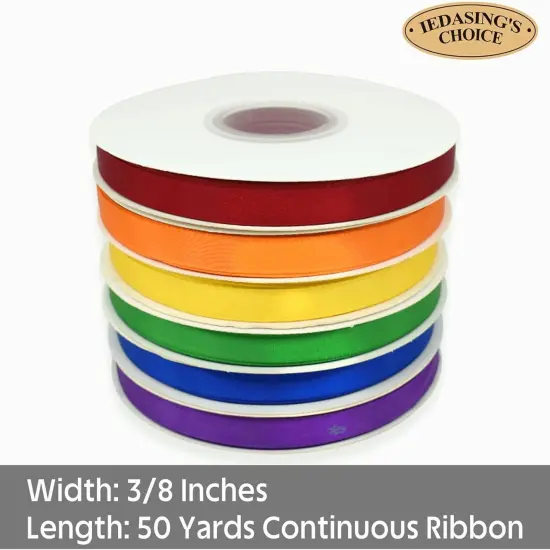 Gold Satin Ribbon - 3/8 Inch x 50 Yards {2}