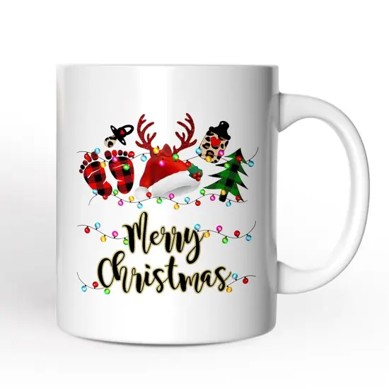 Baby Christmas Buffalo Plaid Mug Gift {1}