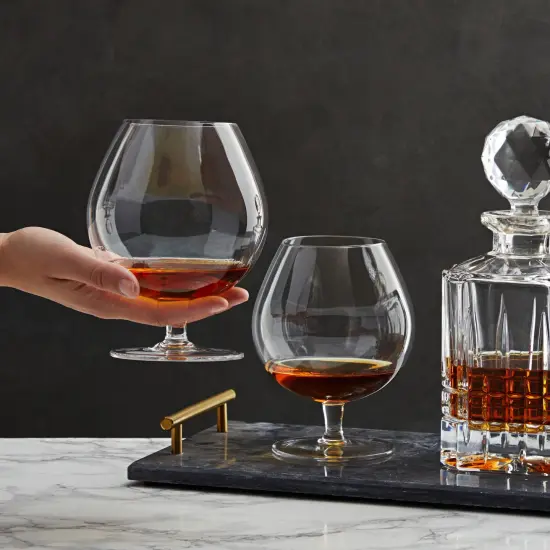 30oz Whiskey and Cognac Glasses Set of 4, Clear Brandy Sniffers for Cocktails, Spirits, Beer (4 x 6 In) {2}